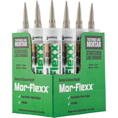 Sashco 15020 10.5oz Sashco Sealants Gray MorFlexx Grout Repair, 10.5-Ounce