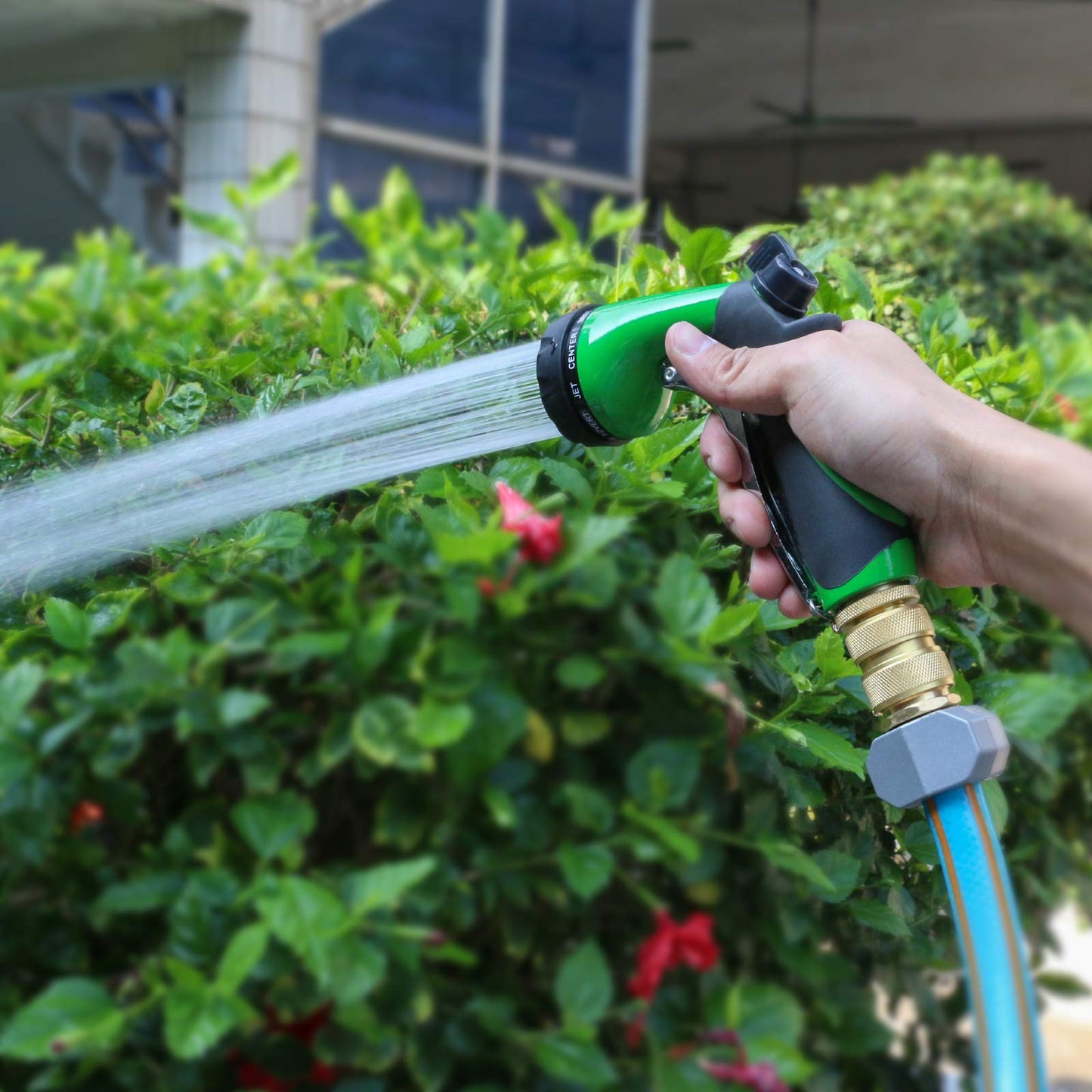 STYDDI Brass Full Flow Garden Hose Quick Release Connect Adaptor Fitting - Full Port Outdoor Water Quick Disconnect Connector Coupler With Male and Female - 3 Sets, 4 Washers