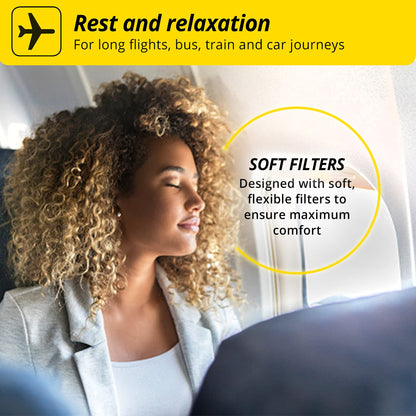 Alpine FlyFit - Earplugs for Pressure Relief & Preventing Ear Pain While Flying - Airplane Travel Essentials - Comfortable Reusable Hypoallergenic Earplugs With Ultra Soft Filter