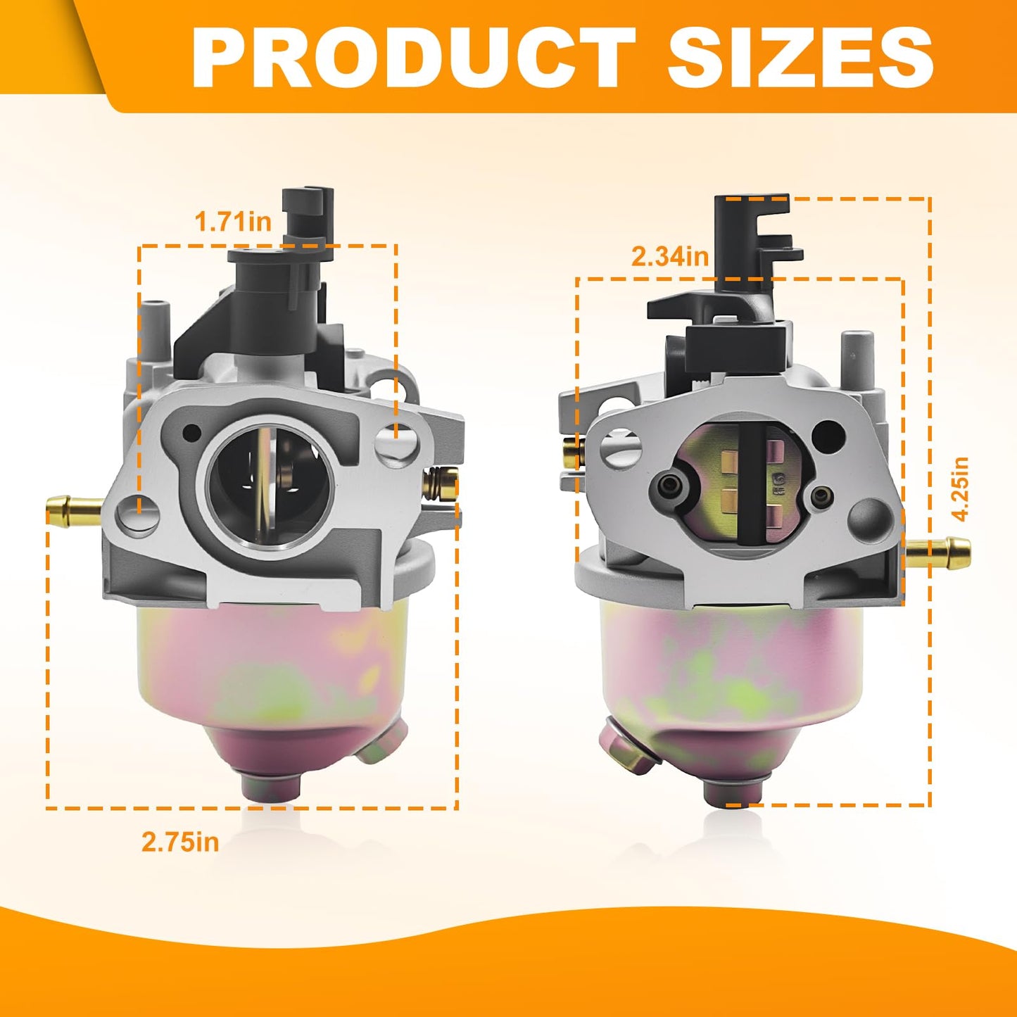 Triumilynn 196cc Carburetor for Champion Power Equipment 3500 4000 3000 Watt, 6.5 HP OHV Engine Carburateur, 46561 46558 46539 46551 46555 40026 46514 45633, 196cc Carburateur