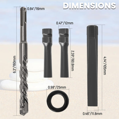 IVWNNN 8 Pack 5/8" Wedge and Feather Shims Set Concrete Rock Stone Splitter Hand Tools for Stone, Concrete, Marble, Granite Rock Splitting Wedges