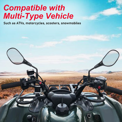 ATV Mirrors, OFIG Motorcycle Mirrors with 7/8" Handlebar Mount Compatible with ATV Motocycle Scooter Moped Snowmobile Polaris Sportsman Dirt Bike Cruiser Chopper