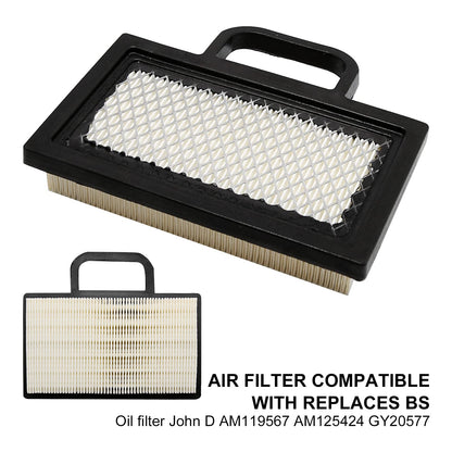 CADUFUELLY KL0035 Air Filter Oil Filter Set for LA120 LA130 LA135 LA140 LA145 LA150 X130R X140 X155R X165 D130 D140 L111 L118 L120 Lawn Mover Tractor Snow Blower with AM116304 Fuel Filter AM125424