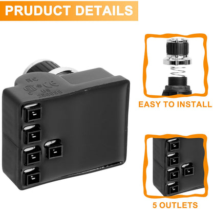 5 Outlet Pulse Igniter DHL-128-5Q for Nexgrill 720-0925P 720-0830H 720-0830X 720-0783W 720-0882A 720-0888S Replacement Parts, Nexgrill 720-0830HM 720-0459 Tact Push Button Replacement Igniter Parts