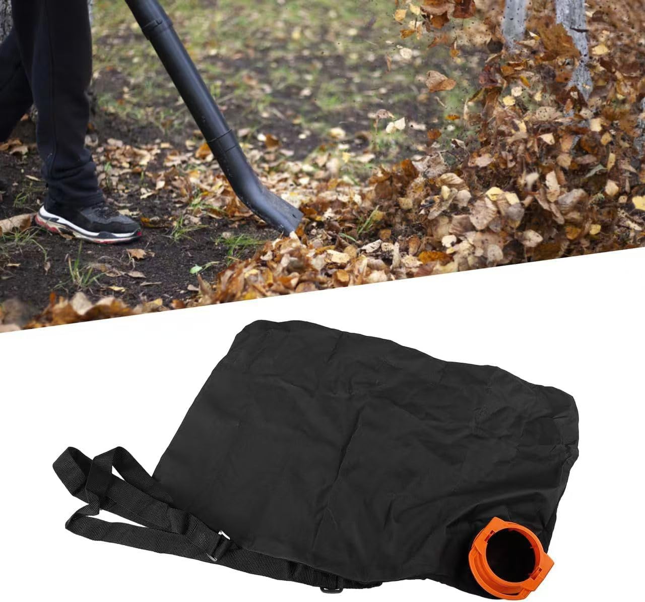 YIBOCO 50026858 Trivac Leaf Collection Bag (WGBAG500) for Worx Vacuum Cleaner 12 Amp Blower - Leaf Blower Collection Bag, Replaces Model WG500, WG501, WG502, WG505, WG508, WG509, WG518,50015035