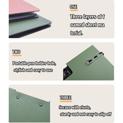 Aliji 6 PCS Clip Boards with Folder, Plastic Clipboard with Cover A4 Foldable Clipboard Folder and Storage Binder Clip Boards Punchless with Spring Action Clamp for Classroom Office Work (Horizontal)