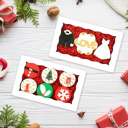 XINHPKGG 50pcs Cookie Boxes with window 8x5x2 Inch Bakery Boxes Treat Box Dessert Box for Chocolate Covered Strawberries Macaron Pastry - White