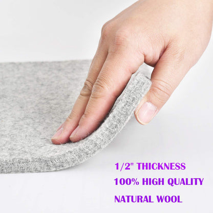 Rdutuok 17x13.5 Inches Wool Pressing Mat for Quilting Ironing Pad Easy Press Wooly Felted Iron Board for Quilters Retains Heat, Great for Quilting & Sewing Projects