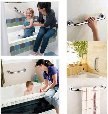 2 Pack Shower Grab Bar,Anti Slip Bathroom Grab Bars,Stainless Steel Bath Grab Bar Handle Shower Safety Hand Rail Support Assist Bath Handle,Bathroom Balance Bar for Elderly Injury Pregnant(16 Inch)
