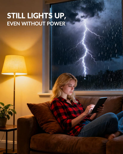 BrightArk E26 Rechargeable Led Light Bulbs with Remote, 15 Colors Dimmable E26 Battery Operated Light Bulb with Timer, Emergency Rechargeable Light Bulbs, Up to 35 Hours, 2 Packs