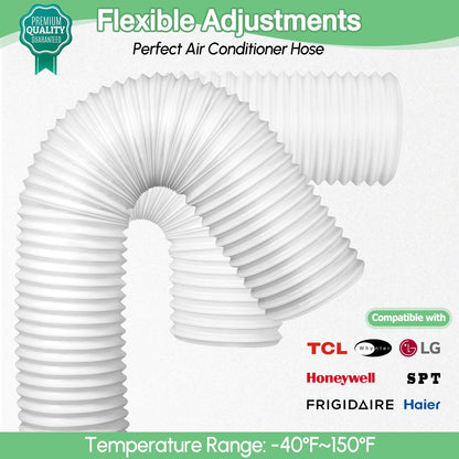 Air Conditioner Exhaust Vent Hose - 5.9 inch Diameter, 80" Length, Universal Counter-Clockwise Thread Air Vent Compatible with Whynter, Frigidaire, LG, Delonghi Toshiba, Delonghi, JHS