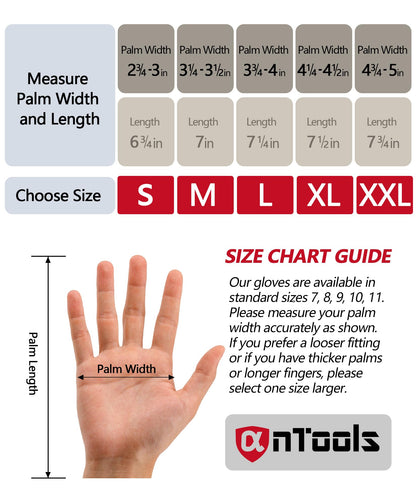 AnTools 12 Pairs Skin-Friendly PU-coated Work Gloves, Seamless Knit, Lightweight, Flexible, General-Duty Work Gloves for Men and Women, Black, Large