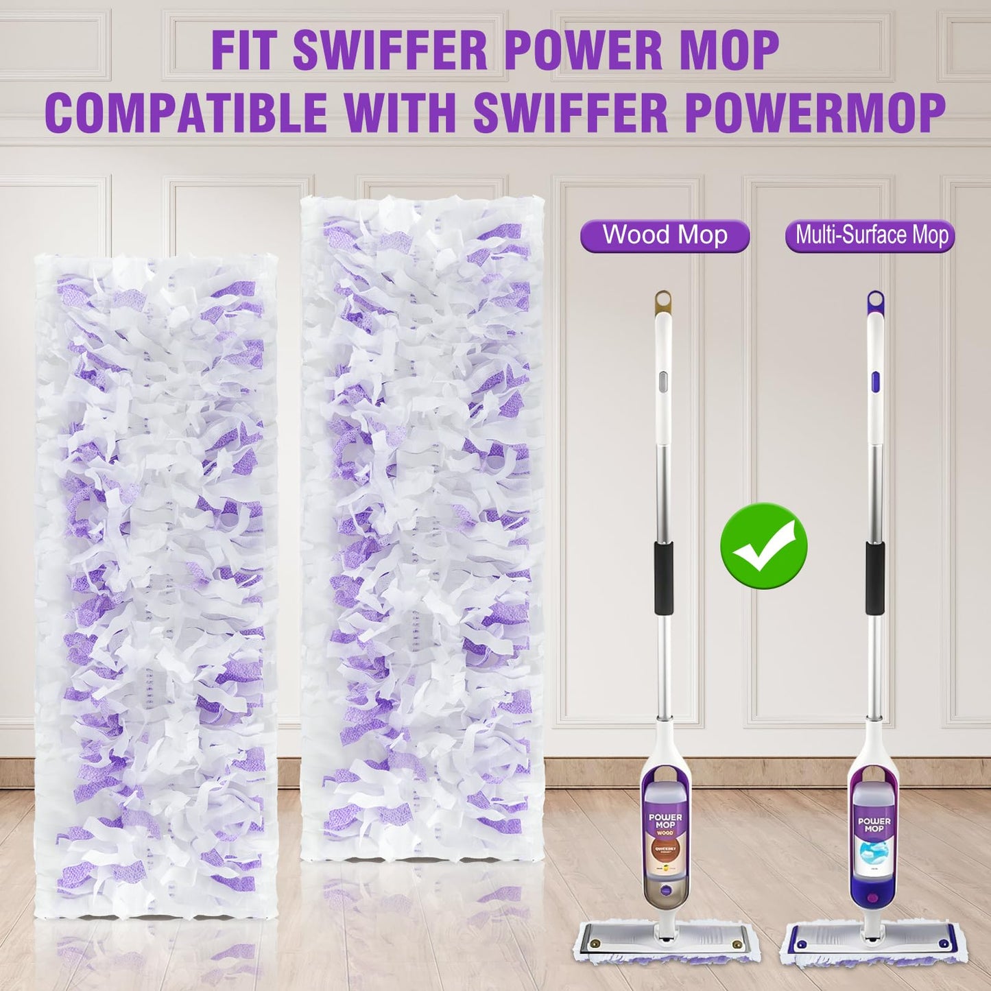 15 Pack Disposable Power Mop Refills Pads for Swiffer Power Mop,Spray Wet Pads Refill for Swiffer,Disposable Swifter Mopping Pads Refills for Multi-Surface Floor Cleaning