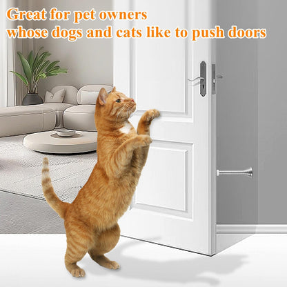 Supkiir 24Pcs Silver Spring Door Stoppers, Stainless Steel Door Stop Wall Protector, Wall Mounted Threaded Flexible Doorstops with Rubber Bumper Baseboard for Home