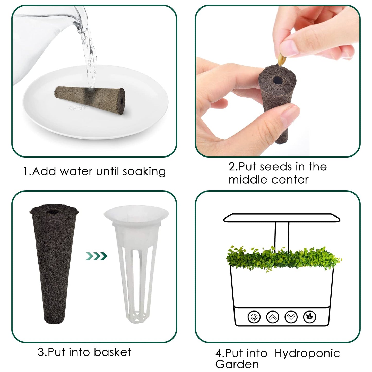 161 Pcs Seed Pod Kit for AeroGarden, Plant Seed Starter Sponges Kit for Hydroponic Indoor Garden System, Growing Seed Pods Kit Include 30 Grow Sponges, 30 Grow Baskets, 30 Grow Domes, 30 Pod Labels