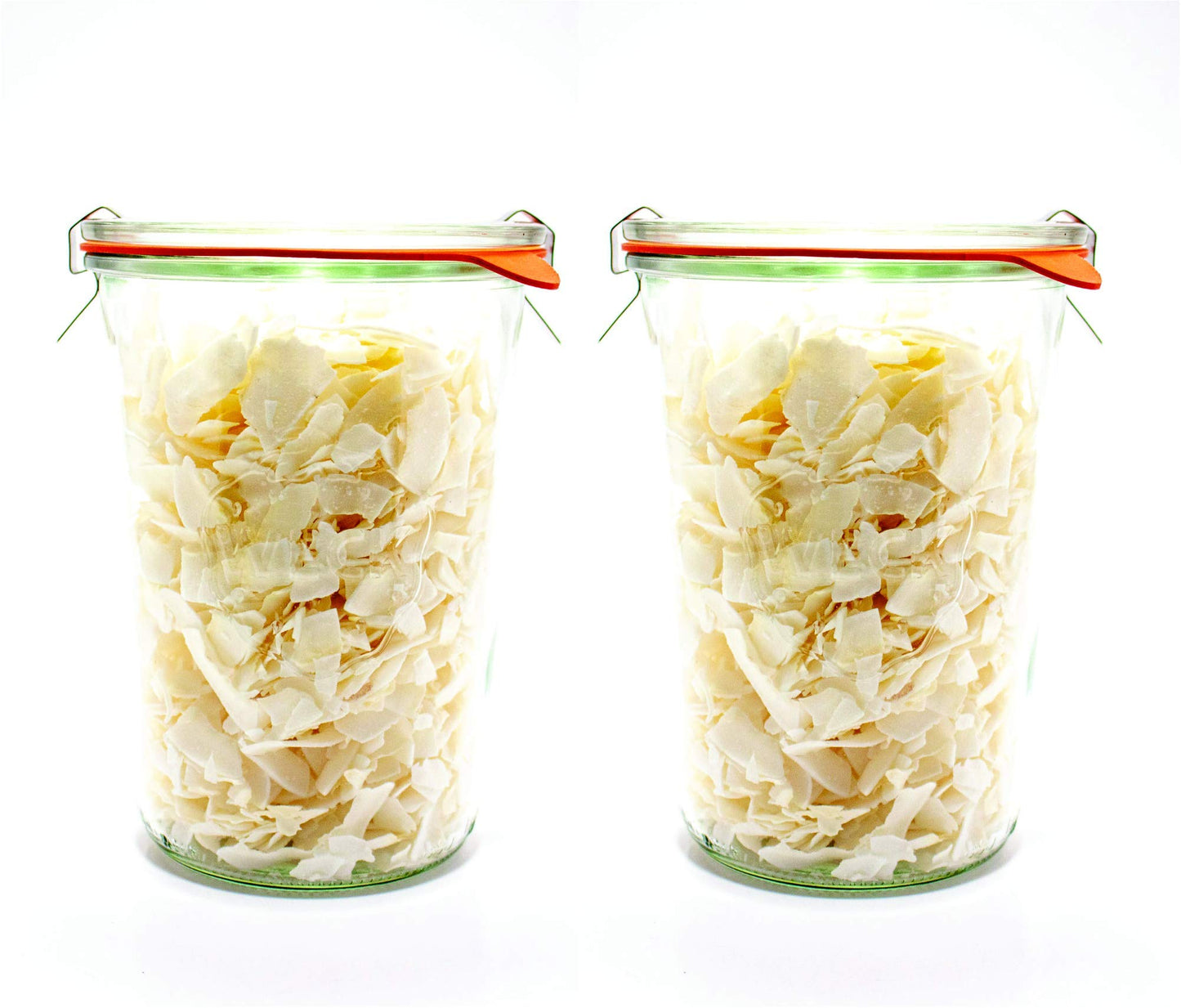 Weck Canning Jars 743 - Transparent Glass Eco-Friendly Canning Jars - Airtight Seal - 3/4 Liter Tall Jars (2 Pack)