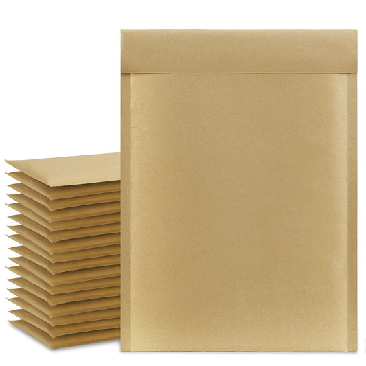 UCGOU Natural Kraft Bubble Mailers 6x10 Inch 50 Pack Brown Padded Envelopes #0 Small Business Mailing Packages Self Sealing Tear Resistant Boutique Bulk Mail Shipping Bags for Jewelry Makeup Supplies