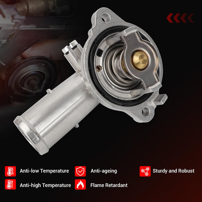 5184570AG Thermostat Housing Compatible with 2011-2020 Dodge Journey Avenger Grand Caravan 2014-2021 Jeep Cherokee 2012-2021 Ram C/V ProMaster 1500 2500 3500 2011-2017 Chrysler 200