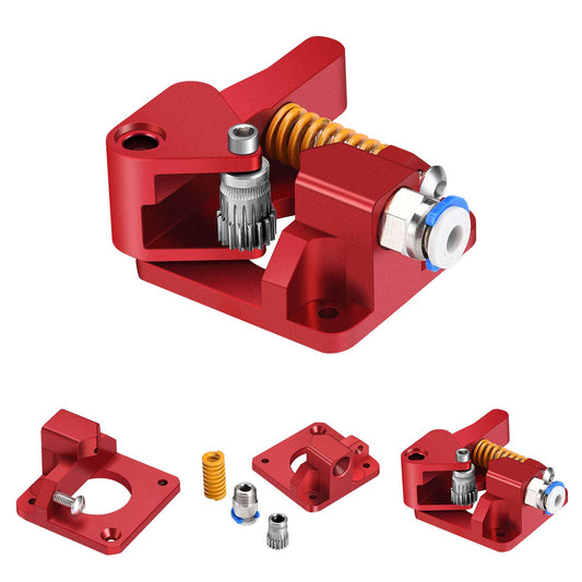Zeelo Dual Drive Extruder, Aluminum Dual Gear Extruder Upgrade Kit for Tornado/CR-10/ CR-10S/ CR-10S Pro/Ender 3/Anet A8 Anycubic Mega Wanhao i3