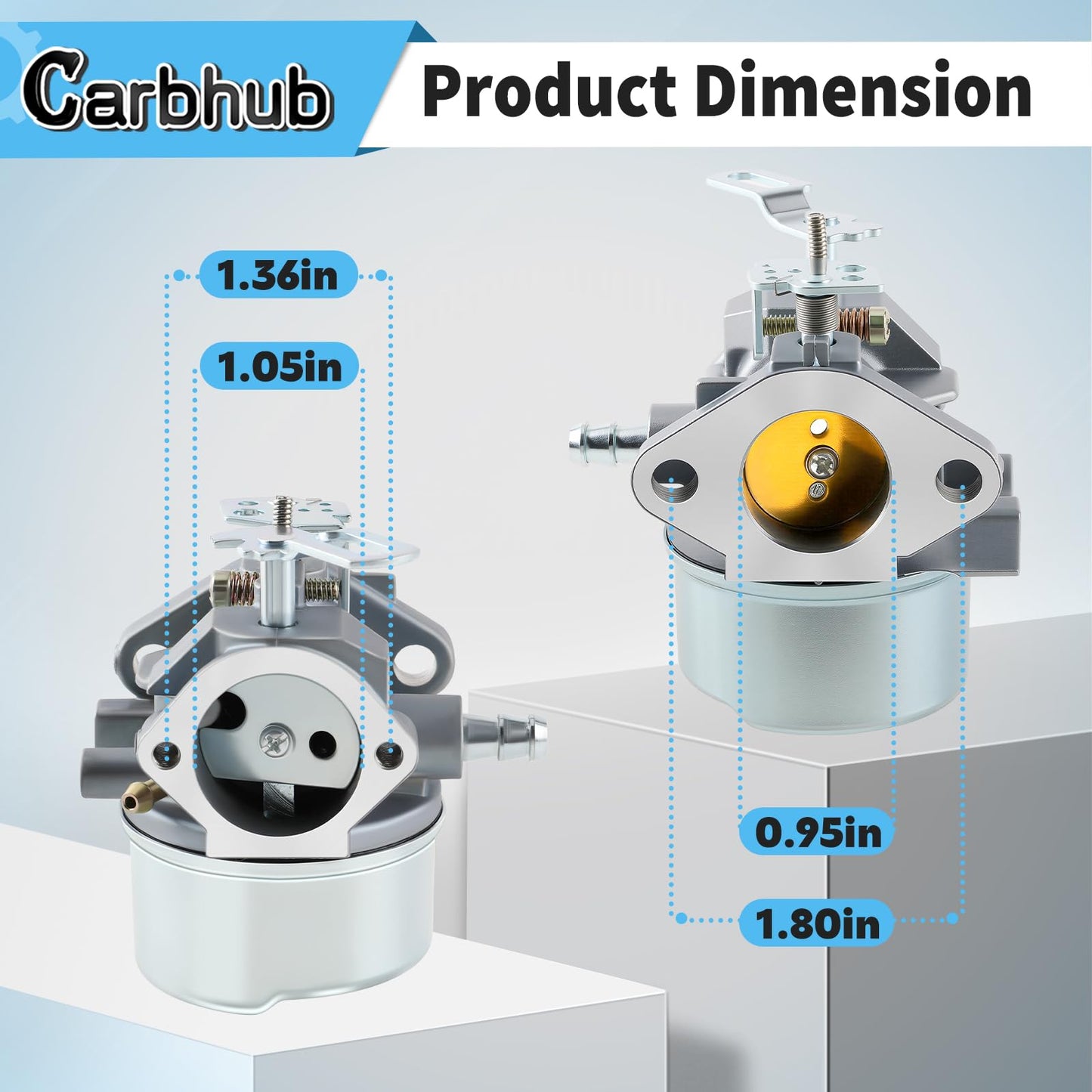 Carbhub 640052 Carburetor for Tecumseh HMSK80 HMSK90 HMSK100 LH318SA LH358SA Snow Blower Thrower 8HP 9HP 10HP Engine Tecumseh 640054 640349 Carburetor with Primer Bulb - 640052 Carburetor