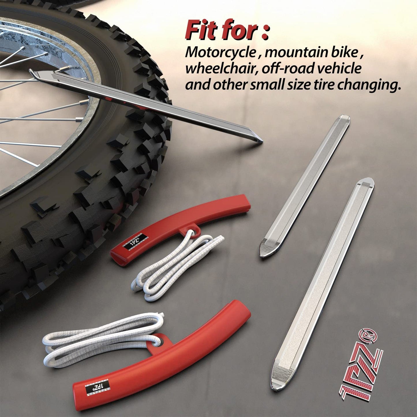 1PZ GTL-S5L 3 Pcs Tyre Lever Steel Tire Changer Lever Spoon Tool Set with 2 Piece Rim Protector Replacement for Motorcycle Bike Electric Car Dirt Bike Xiaomi
