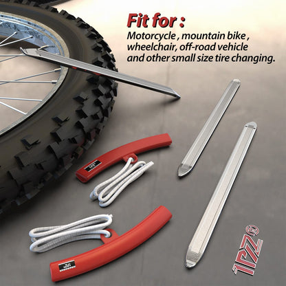 1PZ GTL-S5L 3 Pcs Tyre Lever Steel Tire Changer Lever Spoon Tool Set with 2 Piece Rim Protector Replacement for Motorcycle Bike Electric Car Dirt Bike Xiaomi