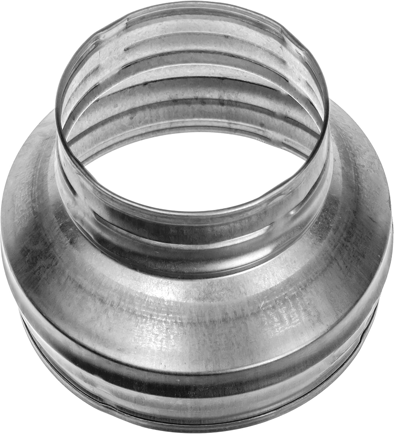 Repa Market 6" to 5" Inch Duct Reducer/Increaser – Galvanized Steel Vent Pipe Adapter HVAC & Dryer Vent Systems – Round Metal Coupling Connector for Exhaust Fans, Bathroom Ventilation, Kitchen Hoods