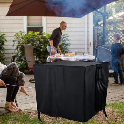 Aidetech Fire Pit Cover Square, 28 inch Waterproof Fire Pit Table Cover, Patio Gas Fireplace Covers - 28”L x 28”W x 25”H