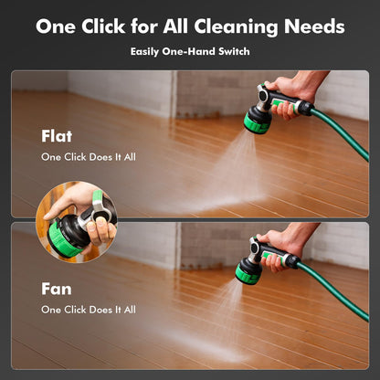 RESTMO Water Hose Nozzle Heavy Duty, Garden Hose Nozzle with 9 Adjustable Spray Patterns, High Pressure Hose Sprayer Nozzle with Flow Control for Watering Plants & Lawns, Washing Cars & Pets