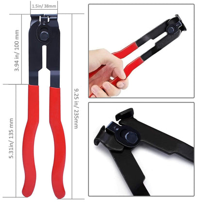 10Pcs CV Joint Boot Clamp Pliers with CV Boot Clamps Kit, Auto Repair Tool for Car Tire Repair Clamp Removal, Car Band/Banding Tool Kit, Automotive Hose Axle Plier