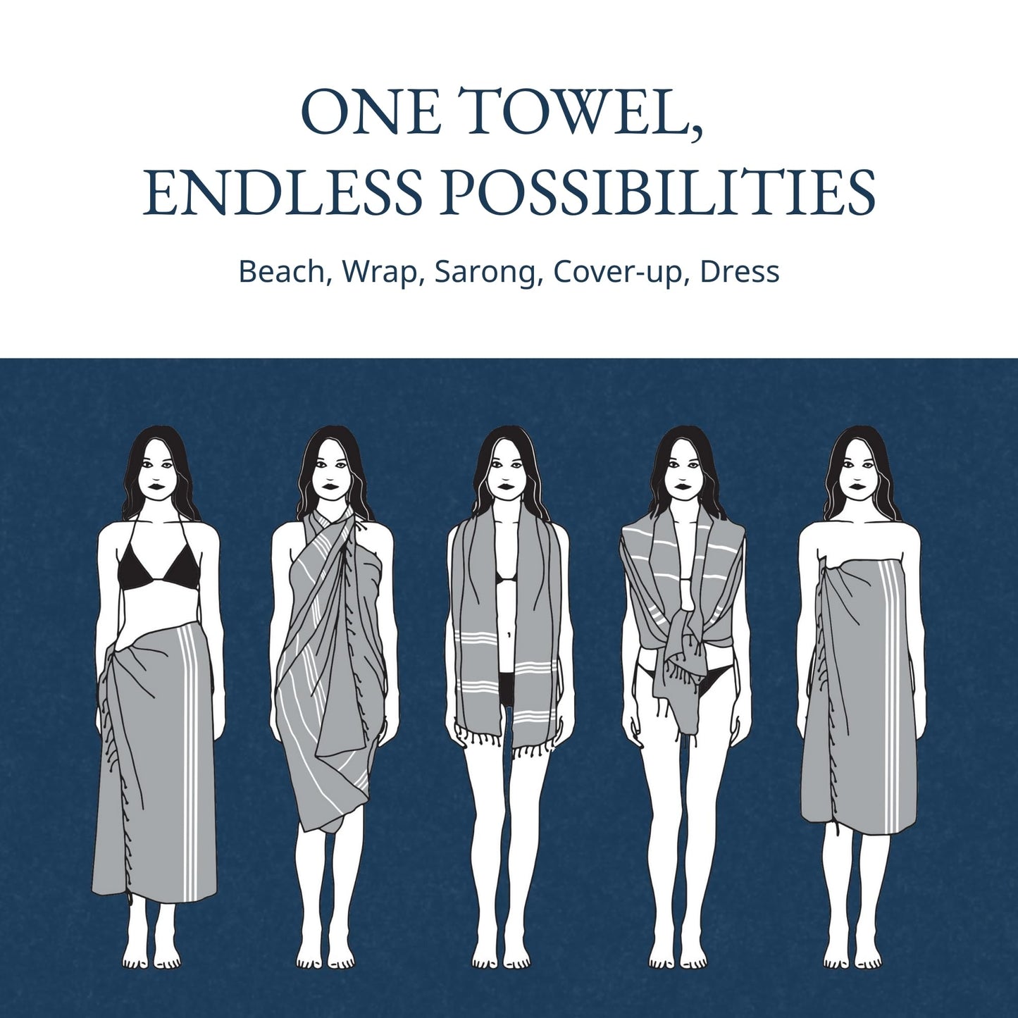 Lane Linen Beach Towel 4 Pack, Oversized Beach Towels for Adults, Lightweight Travel Beach Towels, Pre-Washed for Soft Hand Feel, Quick Dry Beach Towels, 39"x71" - Sky Blue