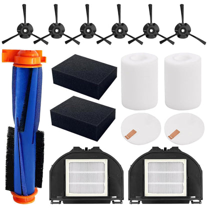 RV2310AE Replacement Parts for Shark AV2310AE/RV2320S/UR2350AE Matrix Robot Vacuum Cleaner,1 Main Brush Roller, 6 Side Brushes, 2 HEPA Filters, 2 Foam Filters(Not for RV2300/RV2310)