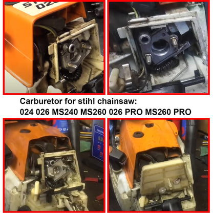 ZAMDOE Carburetor for stihl 024 026 PRO MS260 MS240 MS260 PRO Chainsaw Replaces 1121 120 0610 WT-403B WT-403A with Air Filter Spark Plug Fuel Line