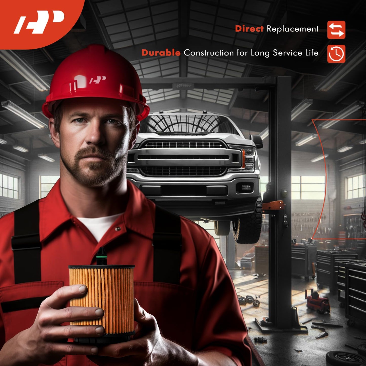 A-Premium 2-PC 10K Miles Protection Oil Filter Compatible with Ram 1500, 1500 Classic & Jeep Grand Cherokee, Wrangler & Dodge Grand Caravan, Charger, Journey & Chrysler Town & Country & Volkswagen