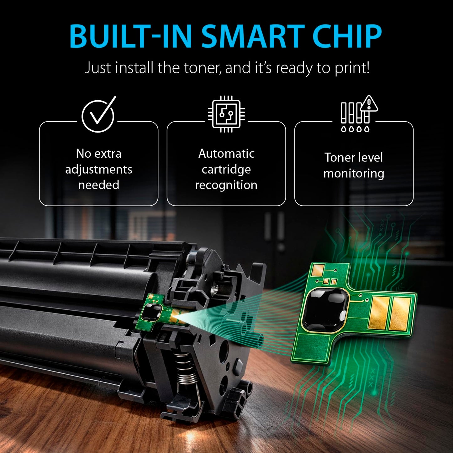 Smart Ink Compatible Toner Cartridge Replacement for HP 17A CF217A (with CHIP) to use with Laserjet Pro M102a M102w M130 M130a M130fn M130fw M130nw (2 Combo Pack)