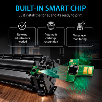 Smart Ink Compatible Toner Cartridge Replacement for HP 17A CF217A (with CHIP) to use with Laserjet Pro M102a M102w M130 M130a M130fn M130fw M130nw (2 Combo Pack)