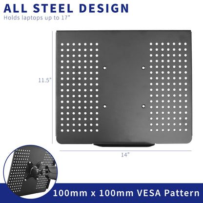 VIVO Laptop/Notebook Tray Holder for VESA Mount Stand/Fits 100 mm Plate Holes (Stand-LAP2)