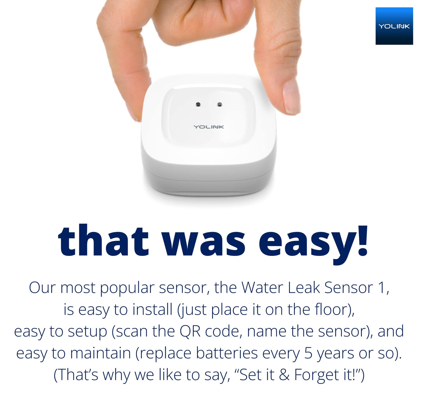 YOLINK Water Leak Detector, 1/4 Mile World's Longest Range, Wireless Smart Water Leak Sensor, Alexa, IFTTT, Hub Required