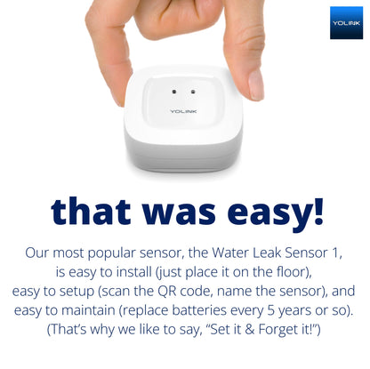 YOLINK Water Leak Detector, 1/4 Mile World's Longest Range, Wireless Smart Water Leak Sensor, Alexa, IFTTT, Hub Required