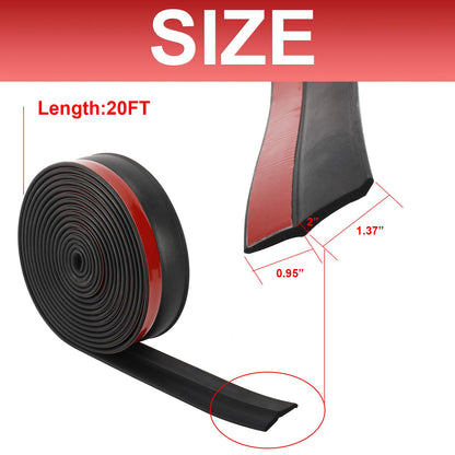 Artilife Universal Garage Door Threshold Seal Strip for Bottom or Side, DIY Weather Stripping Replacement with Self-Adhesive (20FT)