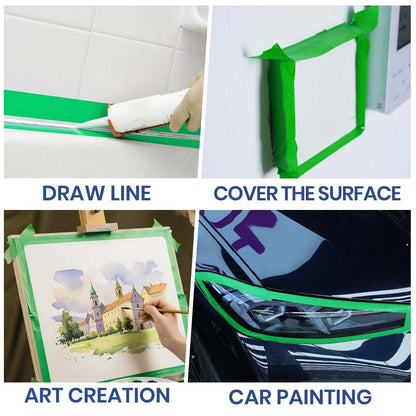 ADHES Green Masking Tape 1.88 Inch x 55 Yards, 30 Rolls UV Resistant No Residue Multi-Surface Painters Tape, Automotive Masking Tape for Indoor & Outdoor, Arts, Crafts, DIY, Labeling