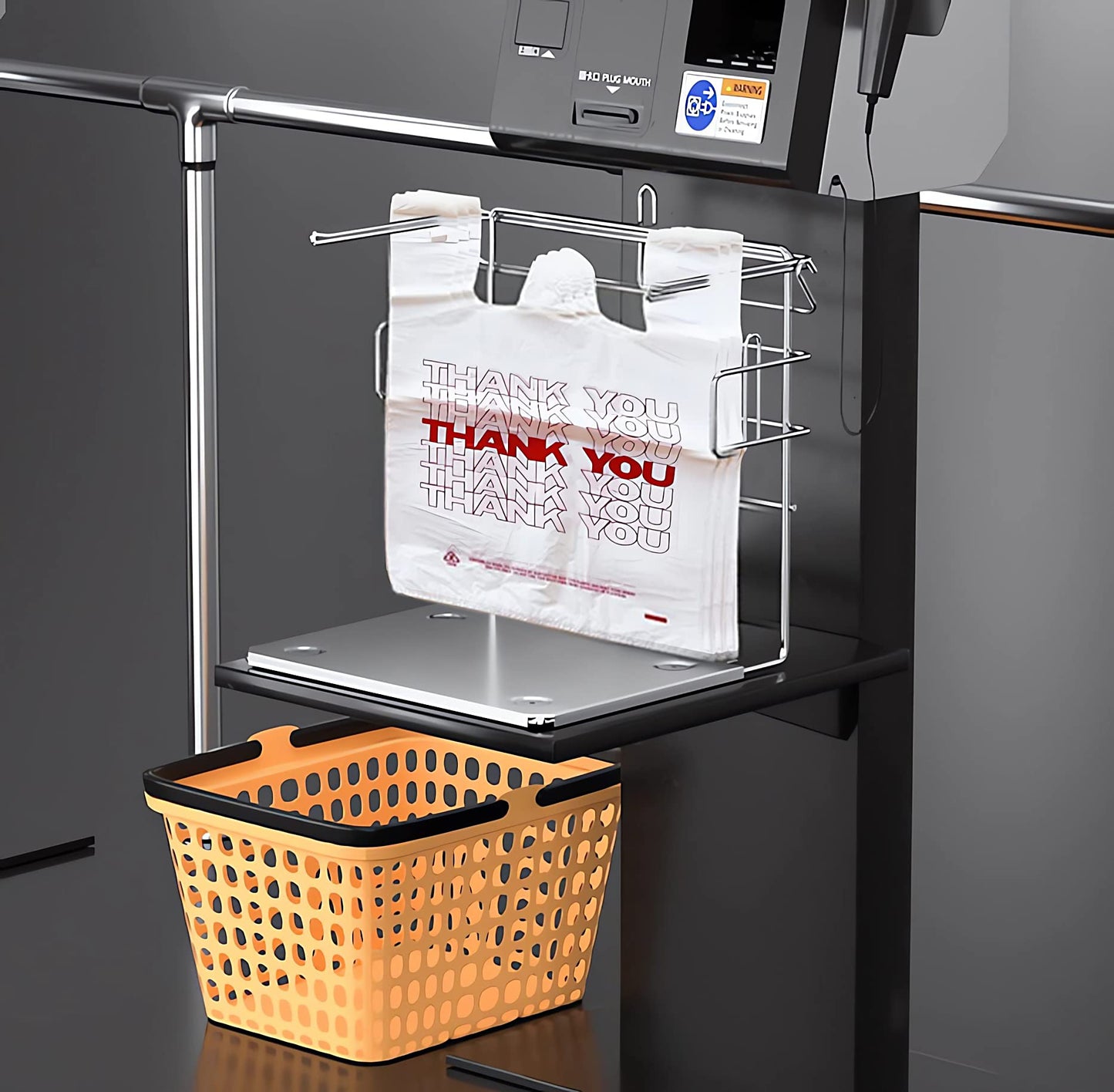 TashiBox 308 Ct plastic bags/Shopping Bags/Thank You Bags/Reusable and Disposable Grocery Bag - Measures 11.5" X 6.25" X 21", 15mic, 0.6 Mil