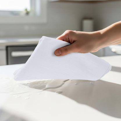 Utopia Kitchen White Flour Sack Towels [12 Pack - 28 x 28 Inch] 100% Cotton Tea Towels for Cleaning & Drying - Highly Absorbent Kitchen Dish Cloth
