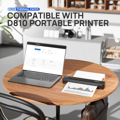 POLONO D810 Thermal Printer Paper 8.5 x 11 Inch, Advanced Thermal Printing, US Letter Size Thermal Paper Compatible with D810, Size 8.5" x 11", 4 Rolls, 7m