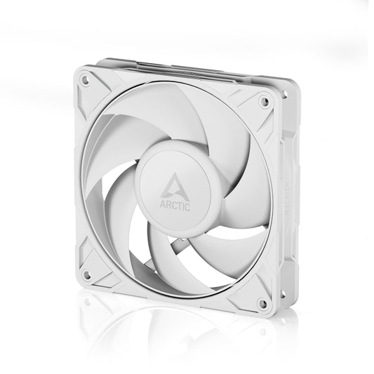 Arctic P12 Pro PST (White) - Powerful Premium Fan, 120 mm PWM Fan with Y-Cable Splitter, 600-3000 RPM, 0 RPM <5% PWM, Fluid Dynamic Bearing, 4-Pin - White