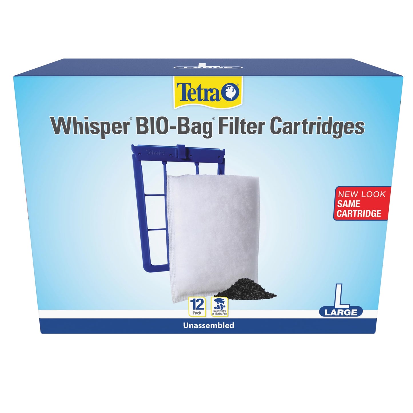 Tetra Aquarium Filter Cartridge, Bio-Bag Large, 12 pack for Whisper