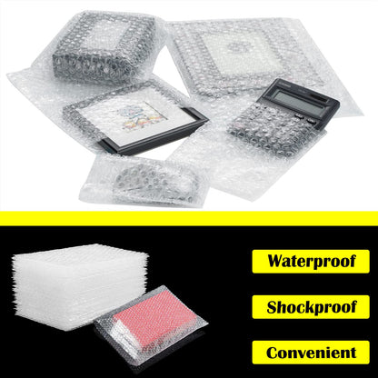 50Pcs 8 x 10 Inch Bubble Out Bags, Double Walled Wrap Pouches Protective Cushioning Bubble Pouch for Shipping, Storage, Mailing Packing fragile item and Supplies Dishes Glass Plates Packaging