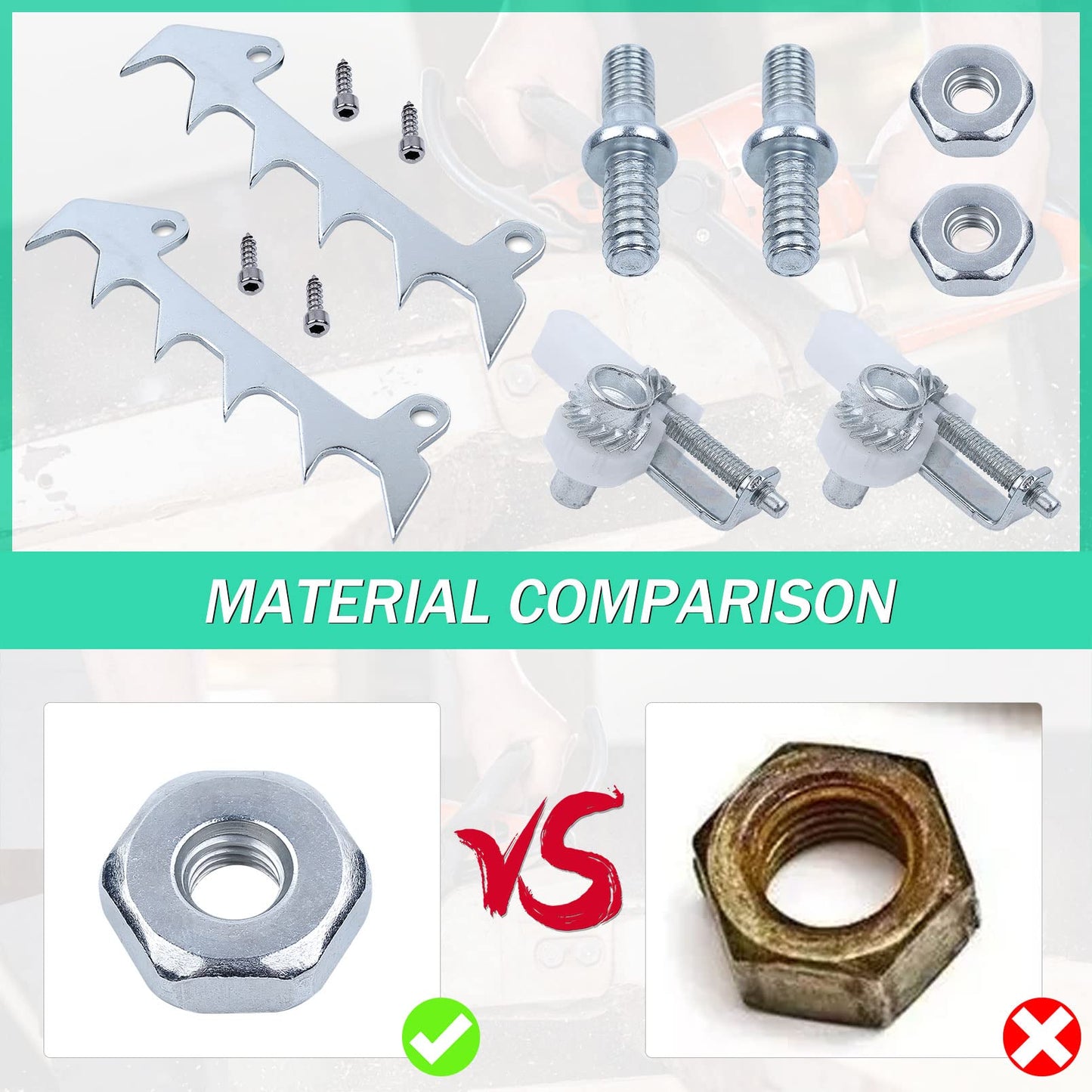 Adefol 2 Set Bumper Spike Felling Adjustment Nut Screw for Stihl 017 018 MS170 MS180 Chainsaws