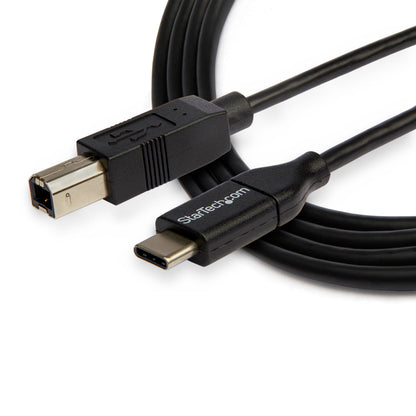 StarTech.com 2m 6ft USB C to USB B Cable - USB 2.0 - USB Type C Printer Cable M/M - USB 2.0 Type-C to Type-B Cable (USB2CB2M)