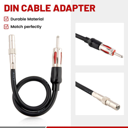 RED Wolf Radio Wiring w/Antenna Adapter RCA Input Replacement for Ford 2006-2012, Lincoln 2006-2010, Mercury 2006-2009 Aftermarket Stereo Install Wire Cable Harness with RCA Adapter Plug